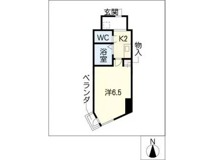 サンパーク丸の内(1K/11階)の間取り写真