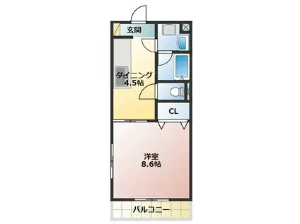 ヴィラ・コパン(1DK/1階)の間取り写真