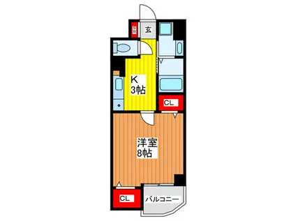 ラヴィエベル門真(1K/7階)の間取り写真