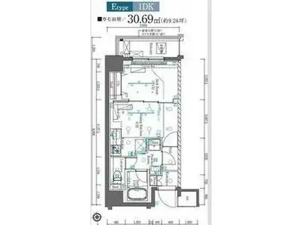 MAXIV府中AZ(1DK/6階)の間取り写真