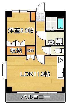 グラン・ピア(1LDK/2階)の間取り写真