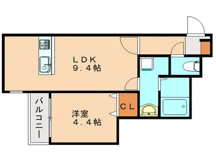 フォレスト横浜(1LDK/3階)の間取り写真