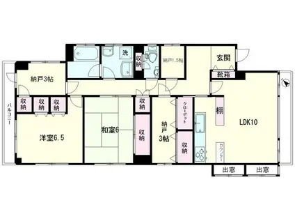 カーサヴェルデ(2SLDK/9階)の間取り写真