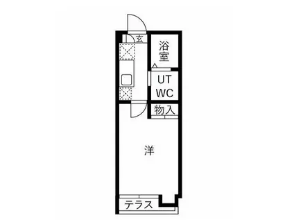 ベルフルール西船橋(1K/1階)の間取り写真