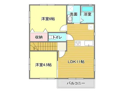 グランツ(1LDK/1階)の間取り写真