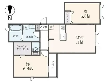 レジデンス笹塚 イースト(2LDK/3階)の間取り写真