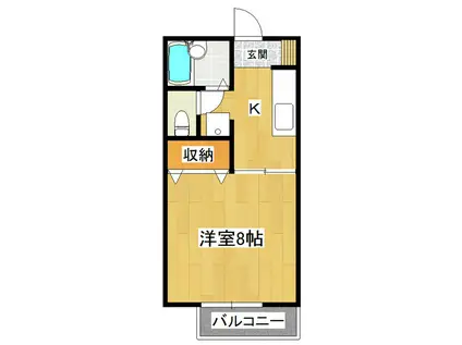 グレースタウン(1K/1階)の間取り写真