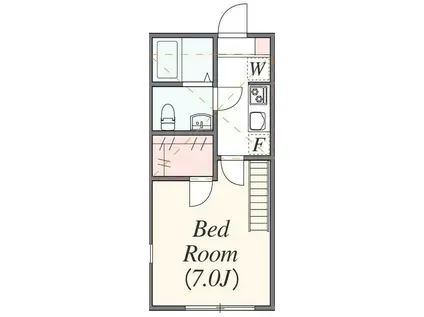 アザーレ・ソラ向ヶ丘遊園(1K/2階)の間取り写真