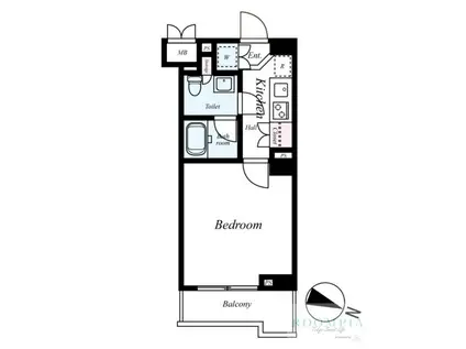 ルーブル中野富士見町(1K/6階)の間取り写真
