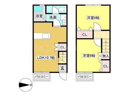 フルハウス(2LDK/1階)の間取り写真