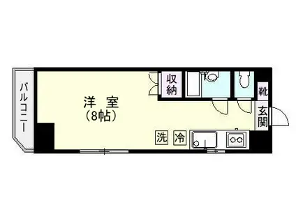 ヴィラージュ225(ワンルーム/5階)の間取り写真