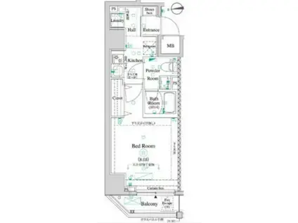 REILIS NISHIDAI AZ(1K/2階)の間取り写真