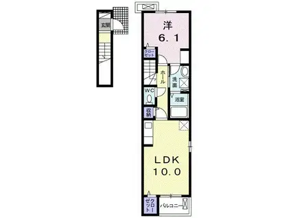 ユメラパン ラヴィーヌ II(1LDK/2階)の間取り写真