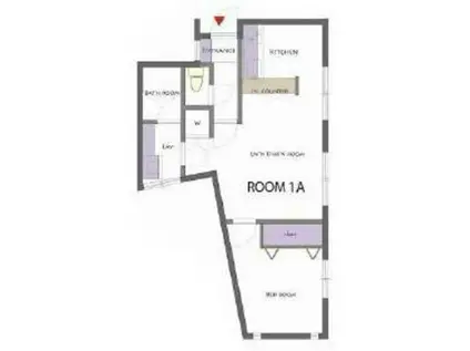 クレッシェンド(1LDK/1階)の間取り写真