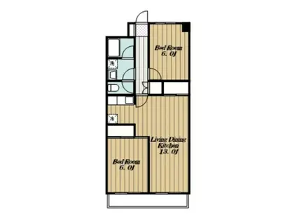 シティハイツ・オーキッド(2LDK/2階)の間取り写真