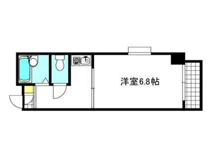 コマツエステート3(1K/2階)の間取り写真