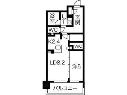 ローレルアイ名駅東(1LDK/3階)の間取り写真