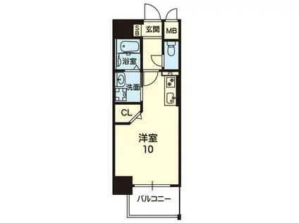 LAPIS LAZULI(ワンルーム/2階)の間取り写真