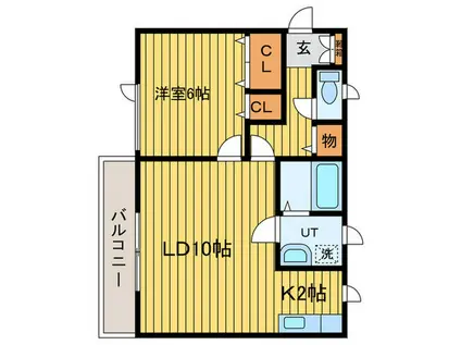 メゾンラヴニール(1LDK/3階)の間取り写真