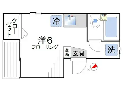 パークヒルズ(ワンルーム/3階)の間取り写真