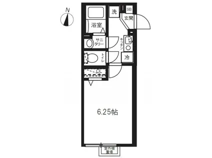 イクシオ錦町(1K/2階)の間取り写真