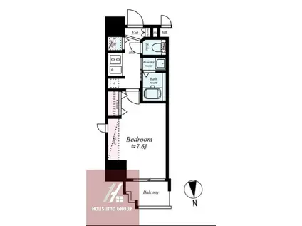 梅田ウエストレジデンス(1K/3階)の間取り写真