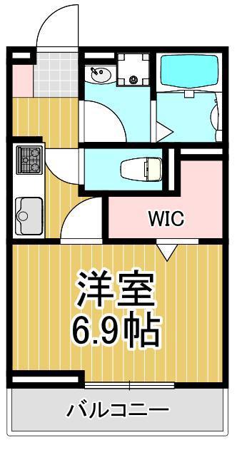 セレスティア柴又VI(1K/2階)の間取り写真