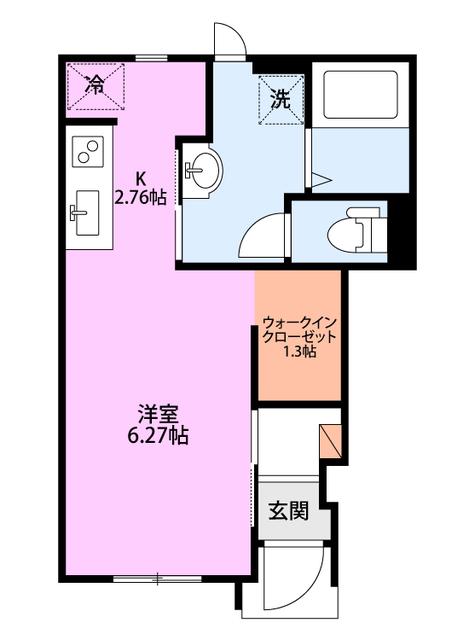 リビンド古正寺(ワンルーム/1階)の間取り写真