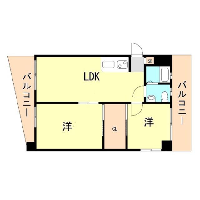 甲南メゾン春日(2SLDK/2階)の間取り写真