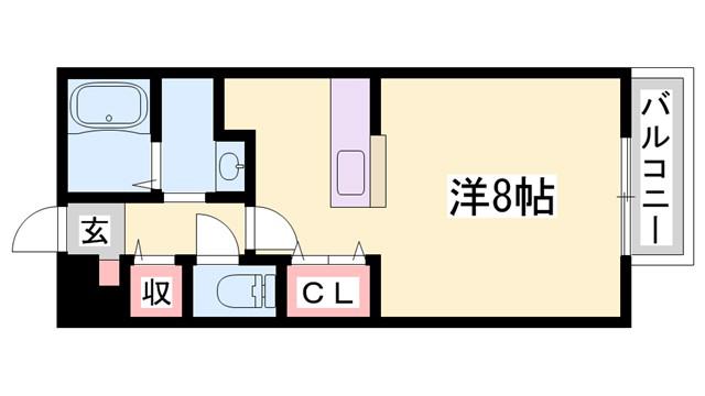 コンフォートテクノII(1K/1階)の間取り写真