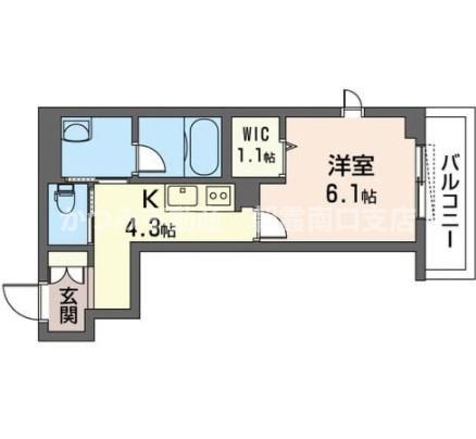ソラリア(1K/3階)の間取り写真