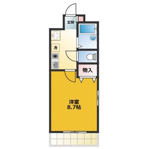 プレシャス若水(1K/2階)の間取り写真