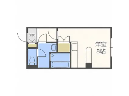 メゾンドエルミタージュ円山(ワンルーム/2階)の間取り写真