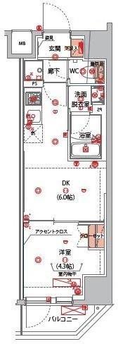 パーク琴似館(2LDK/4階)の間取り写真