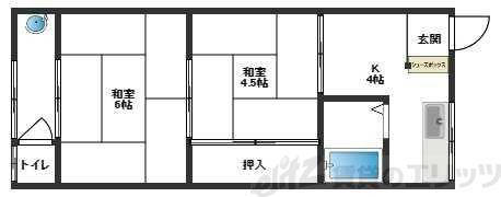 春日荘(2K/2階)の間取り写真