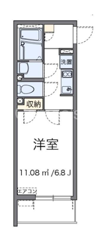 リレーション(1K/1階)の間取り写真