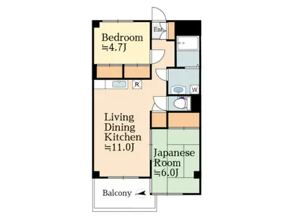 セントラルコーポ フェニックス(2LDK/3階)の間取り写真