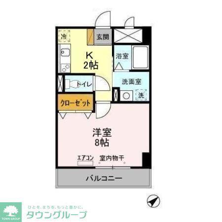 アルバ南柏(1K/5階)の間取り写真