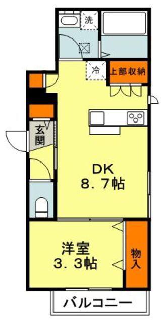 MAISON SAKAEメゾンサカエ(1DK/3階)の間取り写真