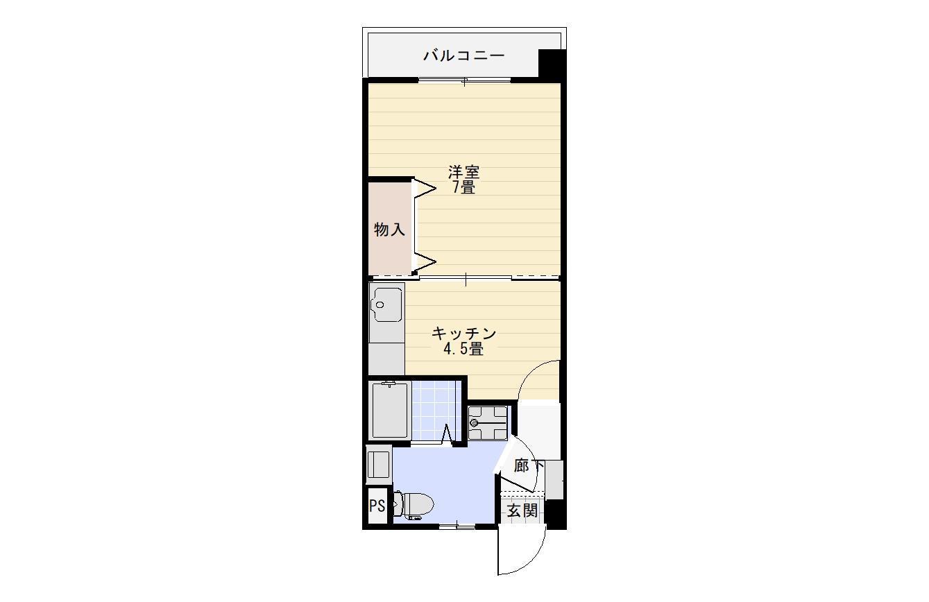 シェレナGARDENII(1DK/3階)の間取り写真