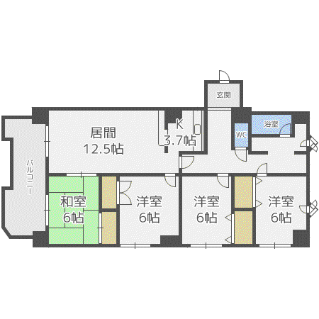 INOVE札幌環状通東(4LDK/10階)の間取り写真