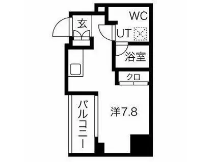 エルフォルテ五反田(ワンルーム/13階)の間取り写真
