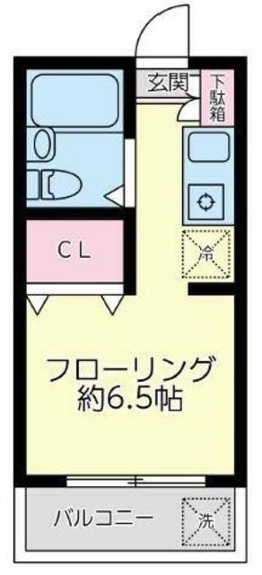 KIK渡田(ワンルーム/3階)の間取り写真