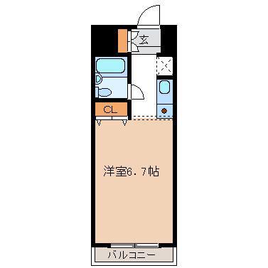 伊勢原七番館(ワンルーム/10階)の間取り写真