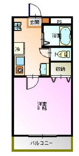 アイリッシュコート(1K/3階)の間取り写真