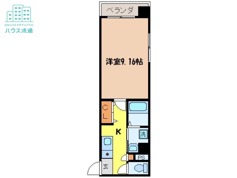 宝町スカリエッティ(1K/8階)の間取り写真