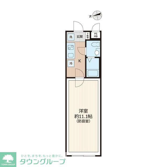 ラシクラス豊玉南(1K/2階)の間取り写真