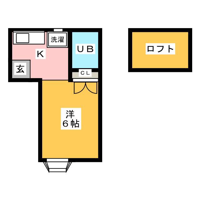 グリーンハイム(ワンルーム/1階)の間取り写真