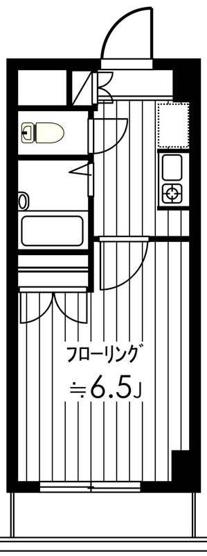カテリーナニュー神楽坂(1K/1階)の間取り写真