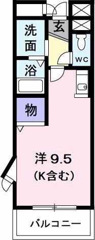 ブレヴェン(ワンルーム/3階)の間取り写真